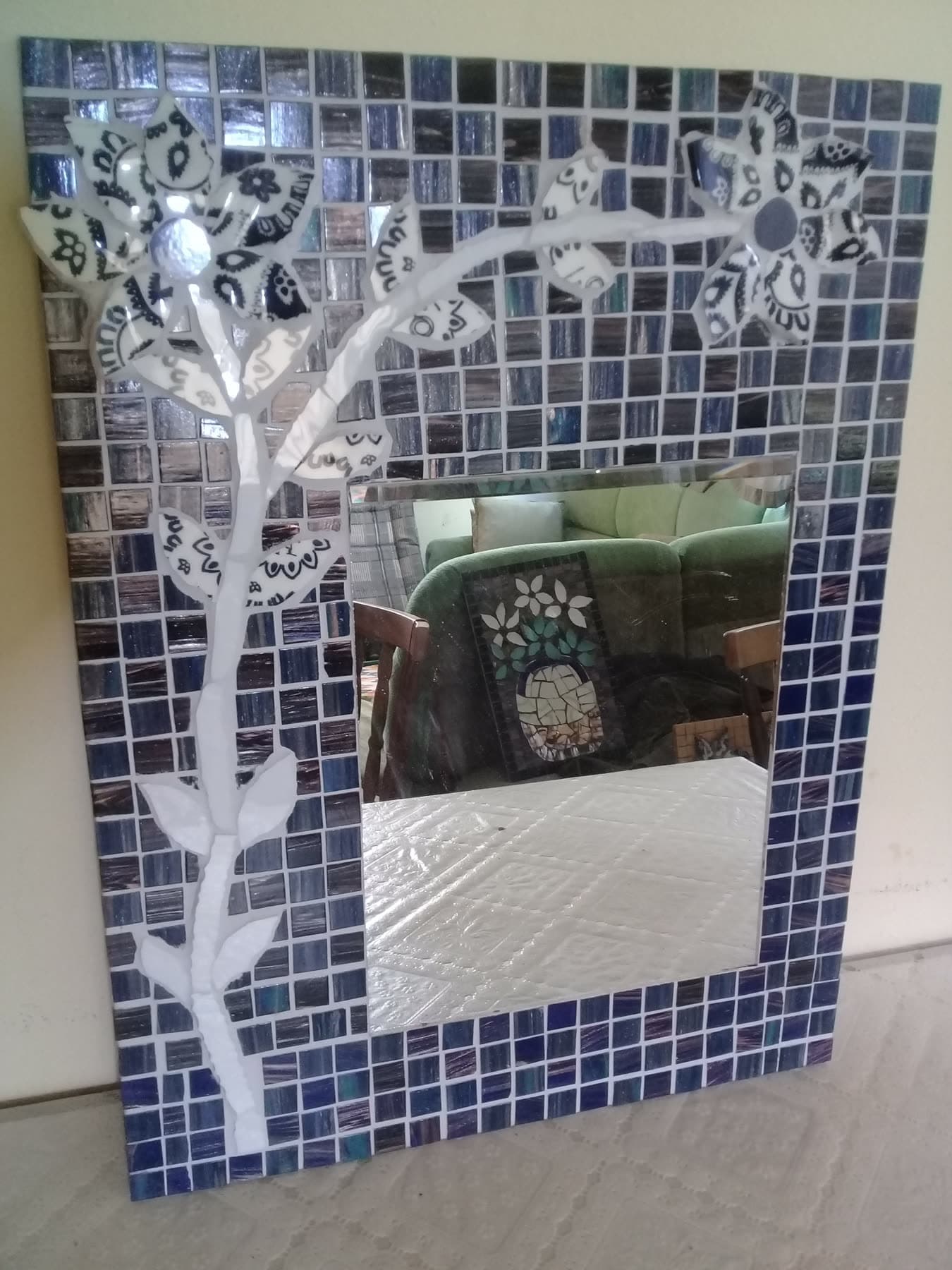 Mosaic mirror piece from Javier Guerrero's earlier archive.